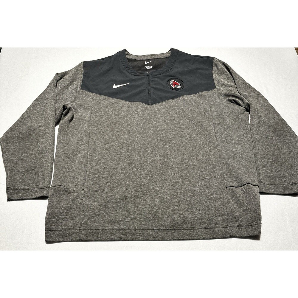 Ball State University Nike 1/4 Zip Long Sleeve Cardinals Pullover DJ5131 Men's